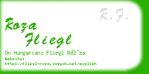 roza fliegl business card